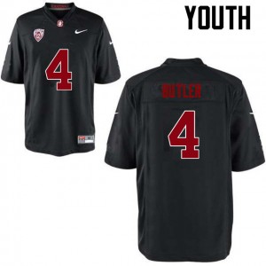 Youth Treyjohn Butler Black Stanford Cardinal College Football #4 Jersey 393924-319