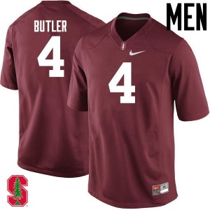 Men Treyjohn Butler Cardinal Stanford College Football #4 Jersey 117540-278