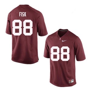 Men Tucker Fisk Red Stanford University College Football #88 Jersey 117967-482