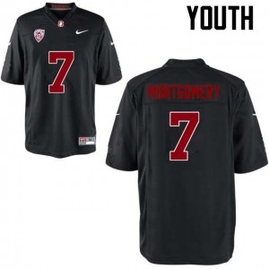 Youth Ty Montgomery Black Stanford Cardinal College Football #7 Jersey 564832-127
