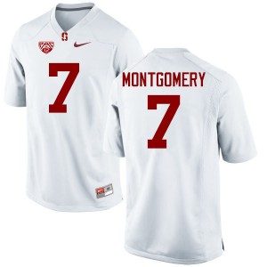 Men Ty Montgomery White Stanford Cardinal College Football #7 Jersey 934203-751