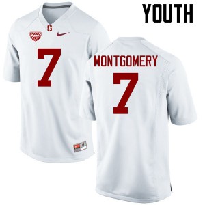 Youth Ty Montgomery White Cardinal College Football #7 Jersey 549284-353