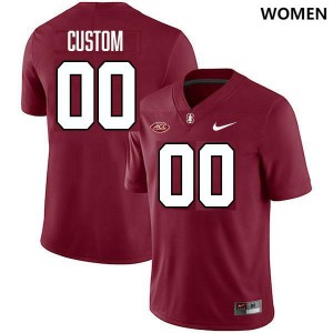 Women Custom Cardinal Stanford University 2024 ACC Conference College Football #00 Jersey 260350-755