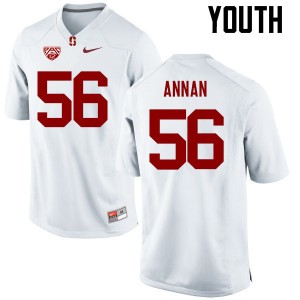 Youth Wesley Annan White Stanford University College Football #56 Jersey 282839-196