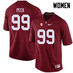 Women Bo Peek Cardinal Stanford Cardinal College Football #99 Jersey 602459-787
