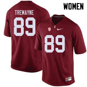 Women Brycen Tremayne Cardinal Cardinal College Football #89 Jersey 852423-350
