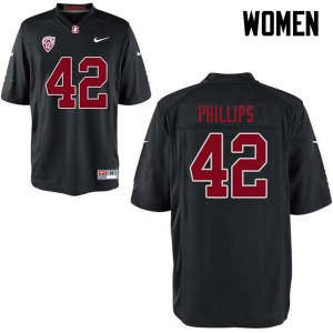 Women Caleb Phillips Black Cardinal College Football #42 Jersey 581523-849