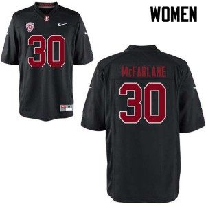 Women Cameron McFarlane Black Stanford College Football #30 Jersey 684650-421