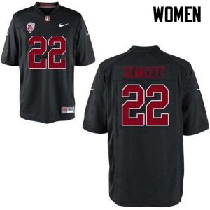 Women Cameron Scarlett Black Stanford College Football #22 Jersey 550584-430