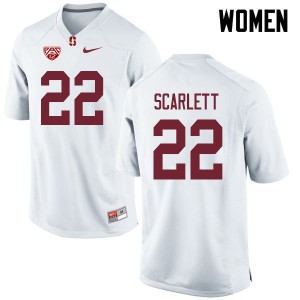Women Cameron Scarlett White Stanford College Football #22 Jersey 451080-359