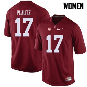 Women Dylan Plautz Cardinal Stanford University College Football #17 Jersey 779333-912