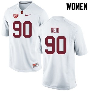 Women Gabe Reid White Cardinal College Football #90 Jersey 325176-341