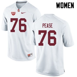 Women Grant Pease White Stanford University College Football #76 Jersey 837050-505