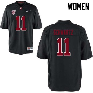Women Harry Schwartz Black Stanford University College Football #11 Jersey 355518-905
