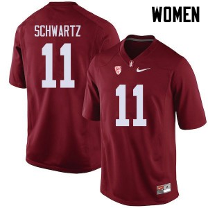 Women Harry Schwartz Cardinal Stanford University College Football #11 Jersey 712495-288