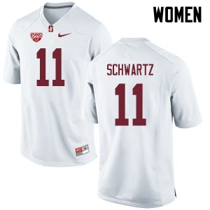 Women Harry Schwartz White Stanford University College Football #11 Jersey 766073-289