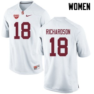 Women Jack Richardson White Cardinal College Football #18 Jersey 753134-580