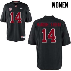 Women Jacob Mangum-Farrar Black Stanford College Football #14 Jersey 964880-988