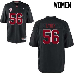 Women Jake Lynch Black Stanford University College Football #56 Jersey 437769-228