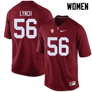 Women Jake Lynch Cardinal Stanford University College Football #56 Jersey 688373-984