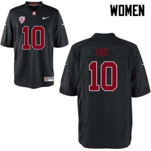 Women Jordan Fox Black Stanford Cardinal College Football #10 Jersey 133443-273