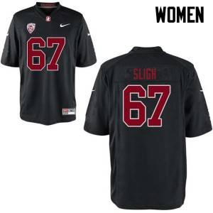Women Nicholas Sligh Black Cardinal College Football #67 Jersey 267105-234