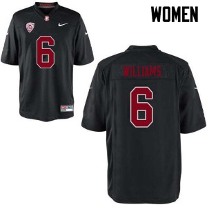 Women Reagan Williams Black Stanford College Football #6 Jersey 162913-125
