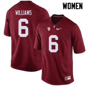 Women Reagan Williams Cardinal Stanford University College Football #6 Jersey 663871-254