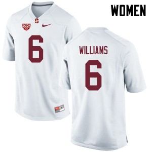 Women Reagan Williams White Stanford Cardinal College Football #6 Jersey 119538-616