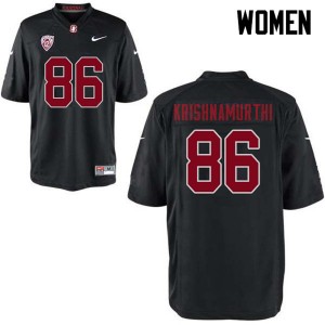 Women Sidhart Krishnamurthi Black Stanford Cardinal College Football #86 Jersey 567911-601