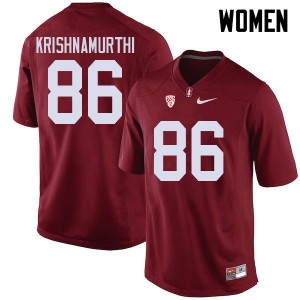 Women Sidhart Krishnamurthi Cardinal Stanford University College Football #86 Jersey 337365-494