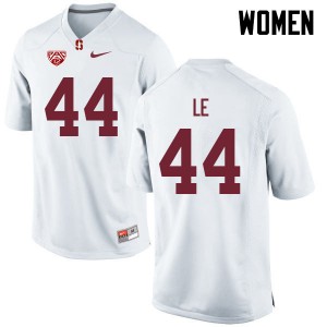 Women TaeVeon Le White Cardinal College Football #44 Jersey 680977-587