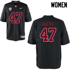 Women Tangaloa Kaufusi Black Stanford University College Football #47 Jersey 888381-373