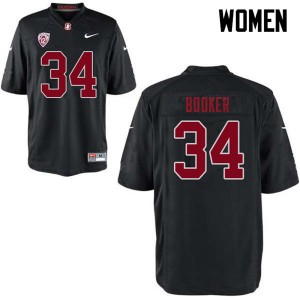 Women Thomas Booker Black Cardinal College Football #34 Jersey 517888-763