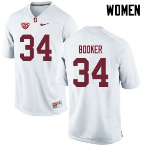 Women Thomas Booker White Stanford Cardinal College Football #34 Jersey 904708-694