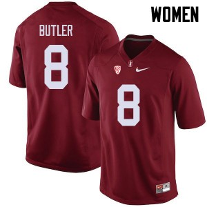 Women Treyjohn Butler Cardinal Cardinal College Football #8 Jersey 129637-127