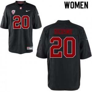Women Aeneas DiCosmo Black Stanford University College Football #20 Jersey 185024-545
