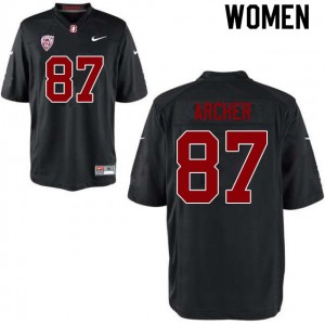 Women Bradley Archer Black Stanford Cardinal College Football #87 Jersey 629403-225