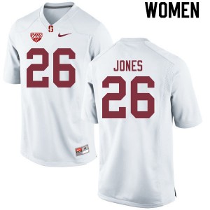 Women Brock Jones White Cardinal College Football #26 Jersey 157137-402