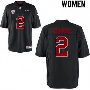 Women Colby Bowman Black Stanford University College Football #2 Jersey 320308-254