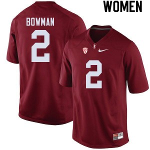 Women Colby Bowman Cardinal Stanford University College Football #2 Jersey 281908-190