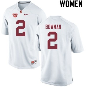 Women Colby Bowman White Stanford University College Football #2 Jersey 893714-995