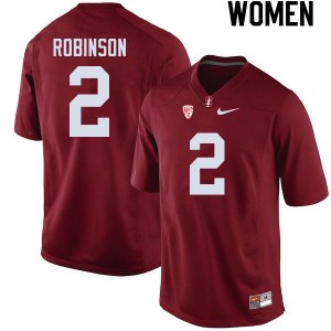 Women Curtis Robinson Cardinal Stanford College Football #2 Jersey 957720-855