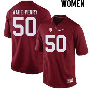 Women Dalyn Wade-Perry Cardinal Stanford College Football #50 Jersey 975959-579