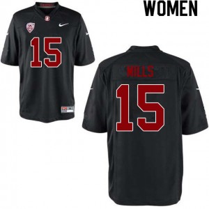 Women Davis Mills Black Cardinal College Football #15 Jersey 422419-299