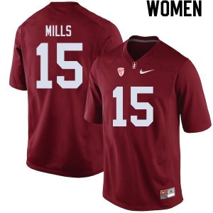 Women Davis Mills Cardinal Stanford University College Football #15 Jersey 763302-126