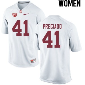 Women Diego Preciado White Stanford University College Football #41 Jersey 687531-937