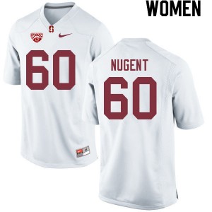 Women Drake Nugent White Stanford University College Football #60 Jersey 383508-765