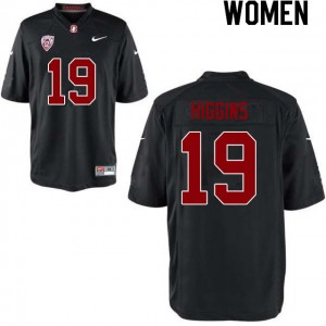 Women Elijah Higgins Black Stanford Cardinal College Football #19 Jersey 363003-924