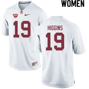 Women Elijah Higgins White Cardinal College Football #19 Jersey 710144-104